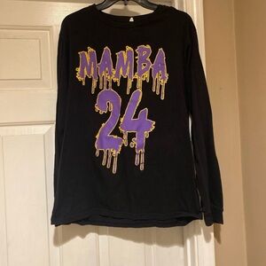 Mamba 24(Kobe Bryant) Black/Purple Long Sleeve T-Shirt Men’s Size Medium